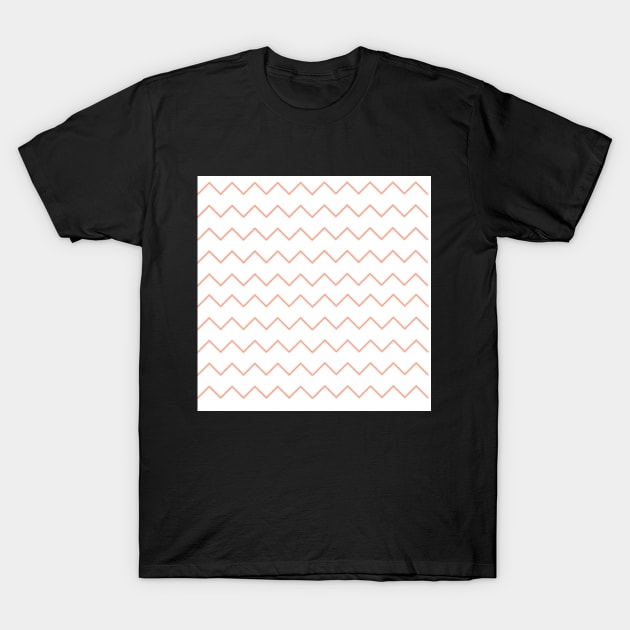 White zigzag pattern T-Shirt by Shineyarts